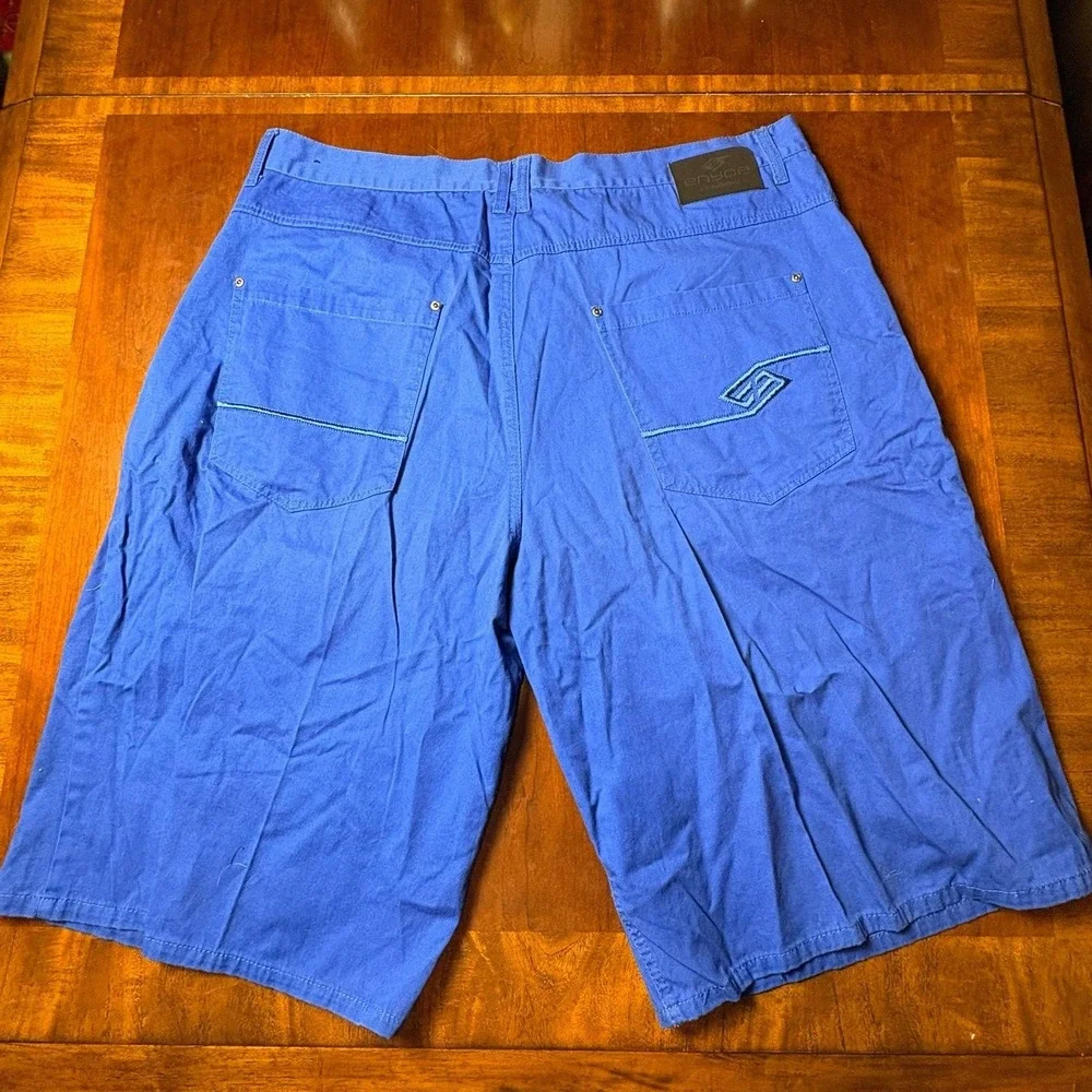 Enyce Royal Blue Cotton Long Shorts Men's Size 46 Y2K Hip Hop
